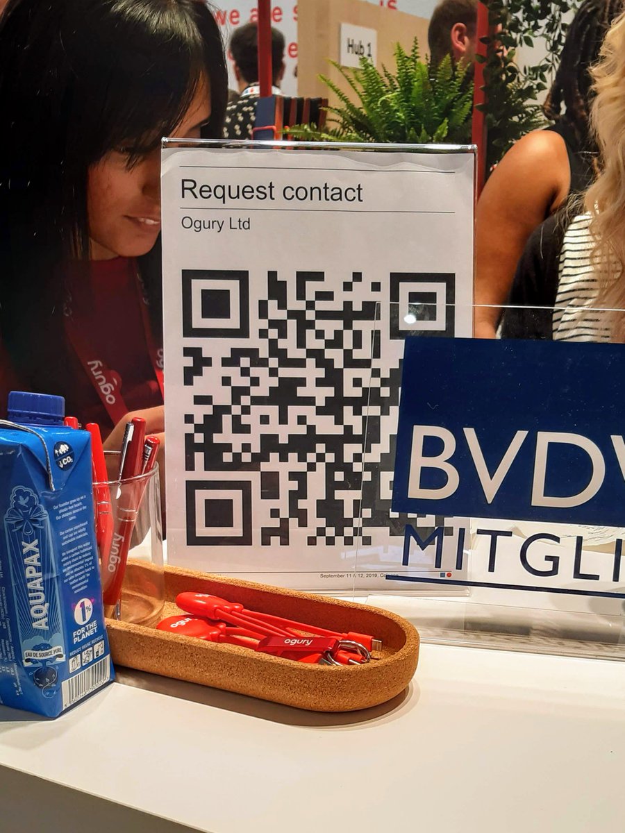 dmexco's tweet photo. Maybe you have already discovered these QR codes at some booths? Just scan them with the DMEXCO app to get in touch with the exhibitors.

#DMEXCO19 #TrustInYou #TrustInApp https://t.co/5J1kypaoCf