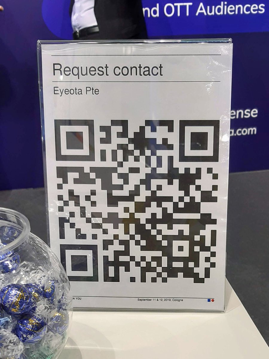 dmexco's tweet photo. Maybe you have already discovered these QR codes at some booths? Just scan them with the DMEXCO app to get in touch with the exhibitors.

#DMEXCO19 #TrustInYou #TrustInApp https://t.co/5J1kypaoCf