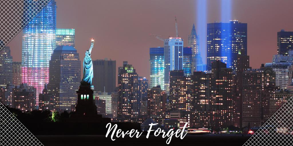 Today, please take a moment to remember the fallen heroes, those we lost and the families affected by the tragedies of September 11, 2001. 9/11 will never be forgotten. #Patriotsday #NeverForget  #StandTogether #neverforget #alwaysremember #remember911 #911Anniversary