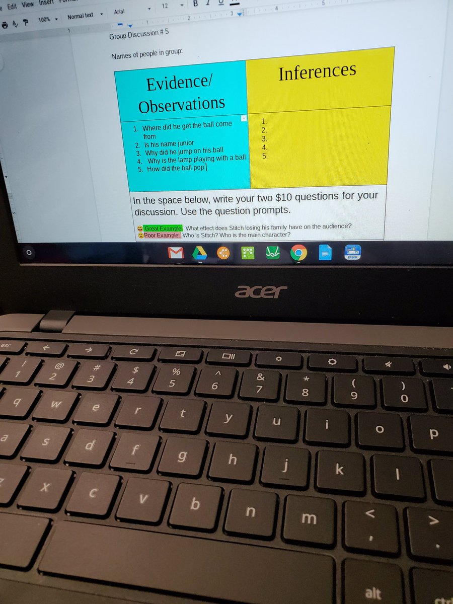 namsEnglish's tweet photo. 7th graders engage in collaborative conversations on inferences and observations made after watching a Pixar clip. #infer #observation #evidence @NAMS1617 https://t.co/UonVvv5VAO