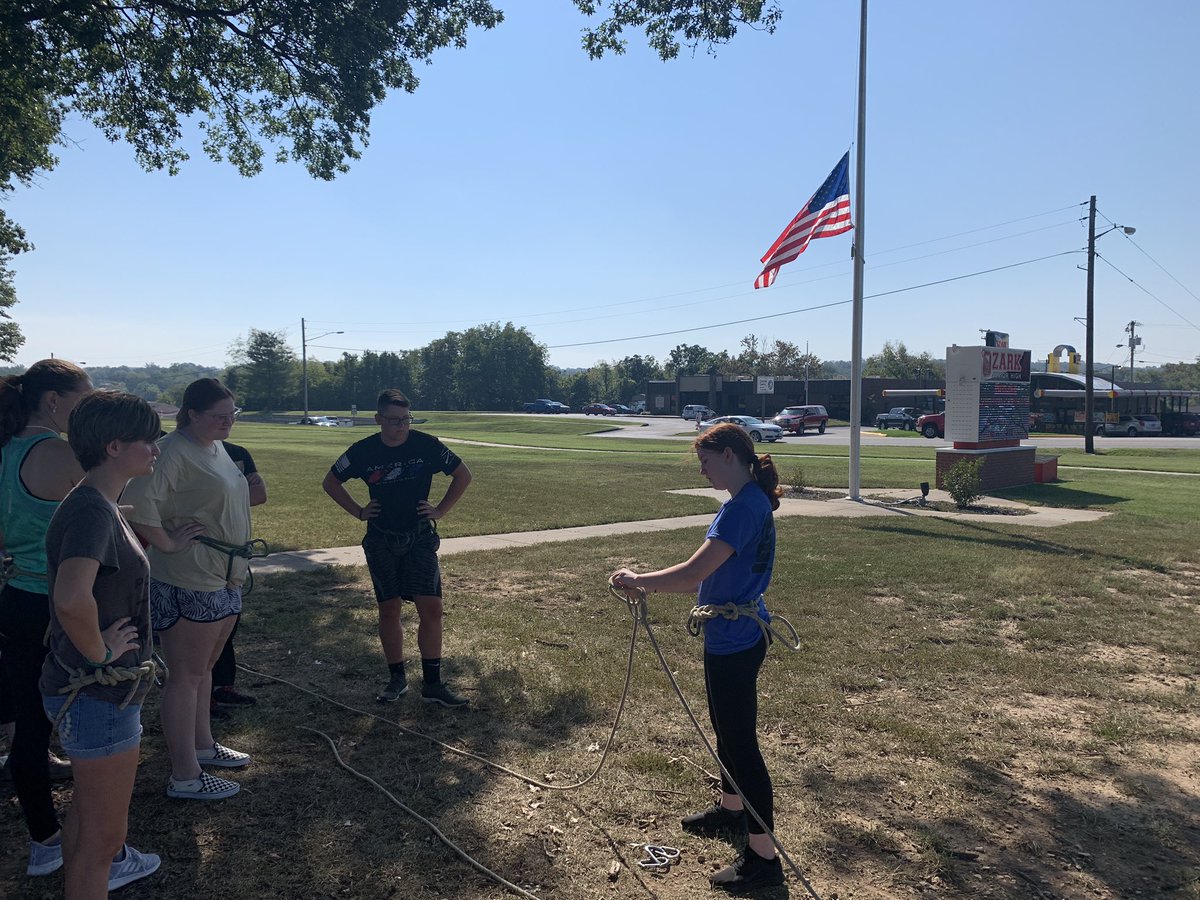 One Rope Bridge Rotc Cadet Athey instructs fellow cadets on near side procedures for the one ...