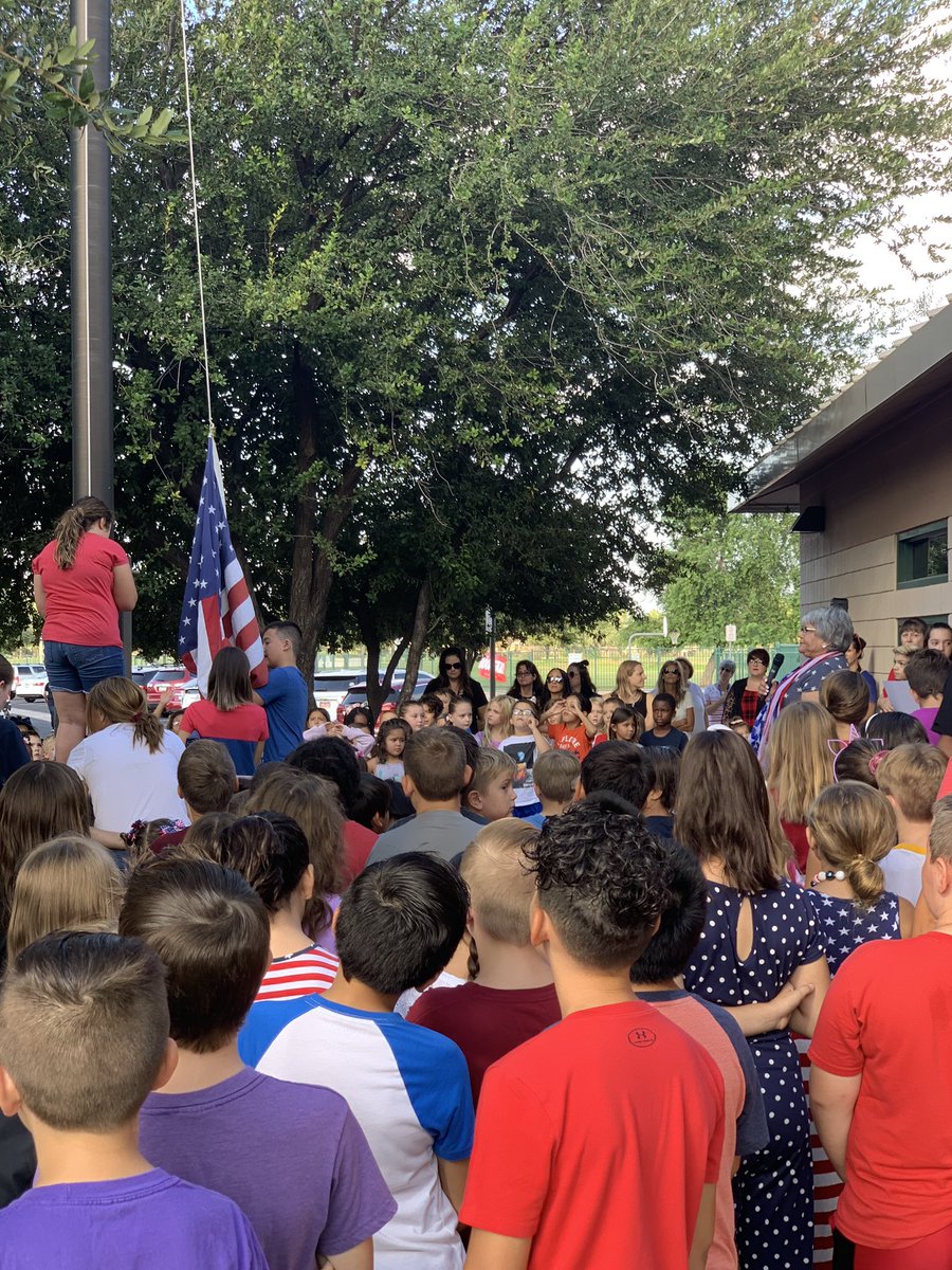 Spectrum Elementary starting the day with 9/11 Flag Ceremony.