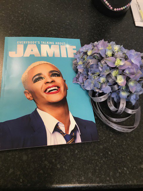 JamieMusical's tweet image. Last night we had the winner for our #PromNightSpecial competition come along to the show and see her final creation made by @InterfloraUK, worn on stage by @LaytonWilliams! Congratulations Charlotte, we hope you had a FAB time!
