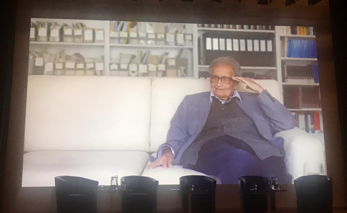 CapabilityApp's tweet image. The Capability idea, which is not mine, has been talked about for thousands of years. It is important because we are concerned with living good lives. A life we are happy with and have reason to be happy with. Amartya Sen in conversation at the closing plenary of @HDCA2019_London