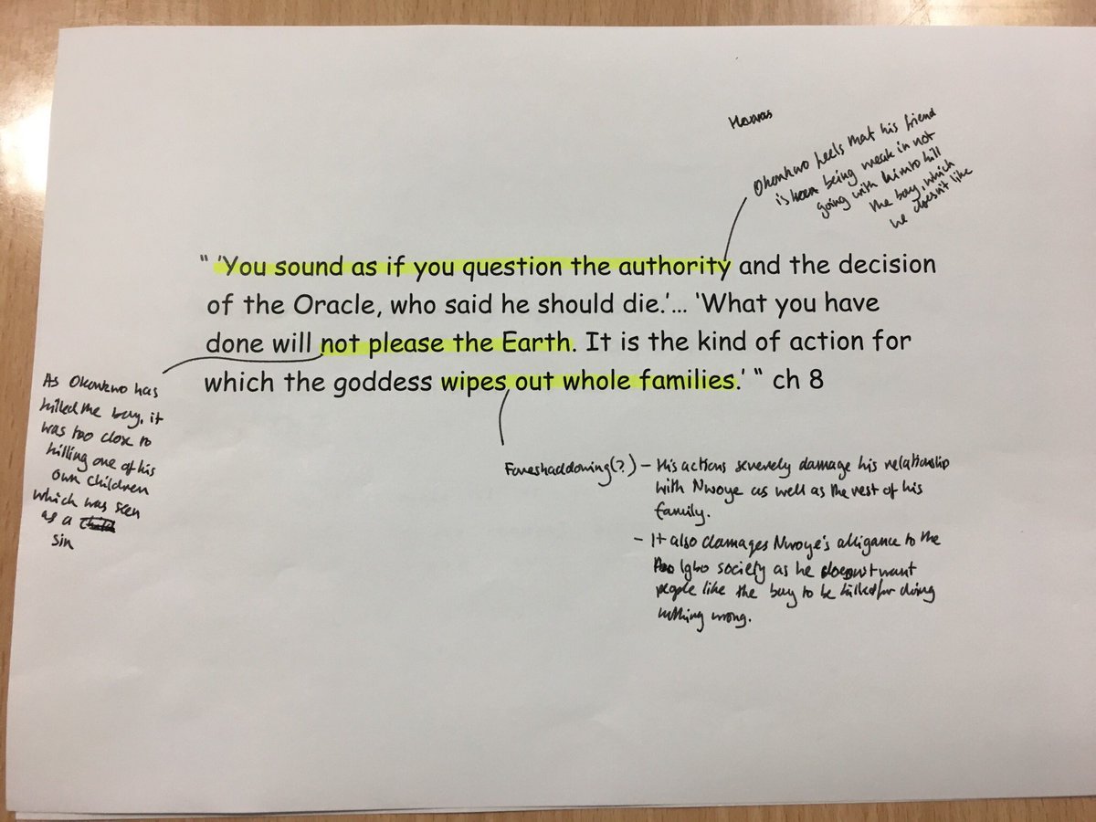 The Adv Higher class offered some excellent analysis of Achebe’s “Things Fall Apart” in class today! #literarystudy #africanwriters #modernliterature #advhigherenglish