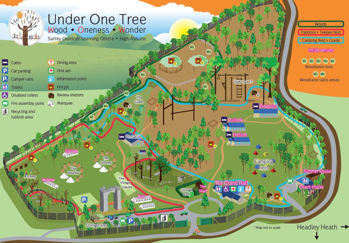 FSAForestSchool's tweet photo. 🎉 Just passed the 150 delegate mark at Under One Tree Forest School Conference. To celebrate, here's a first look at the #UnderOneTree site map at High Ashurst, Box Hill. Help us make it to 200 delegates before bookings close on 10.10.19. https://t.co/nGSSRFXovB #ForestSchool https://t.co/95qpUycsQt