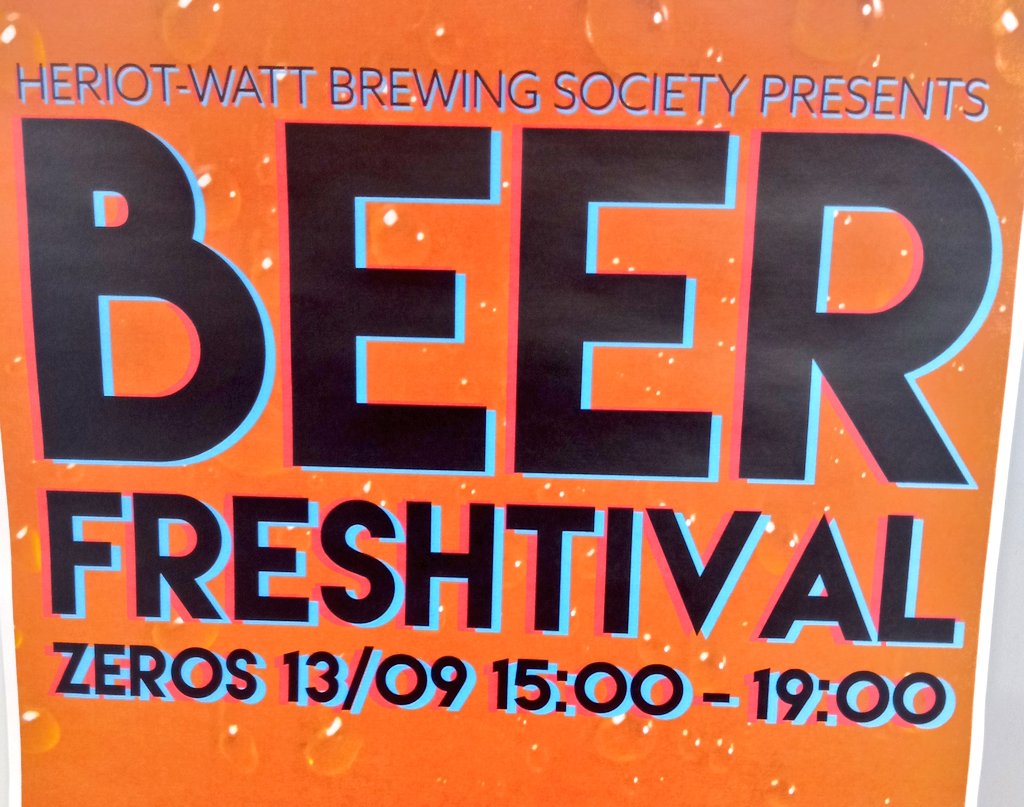 Beer festival <a href="/HeriotWattUni/">Heriot-Watt University</a> 13 September