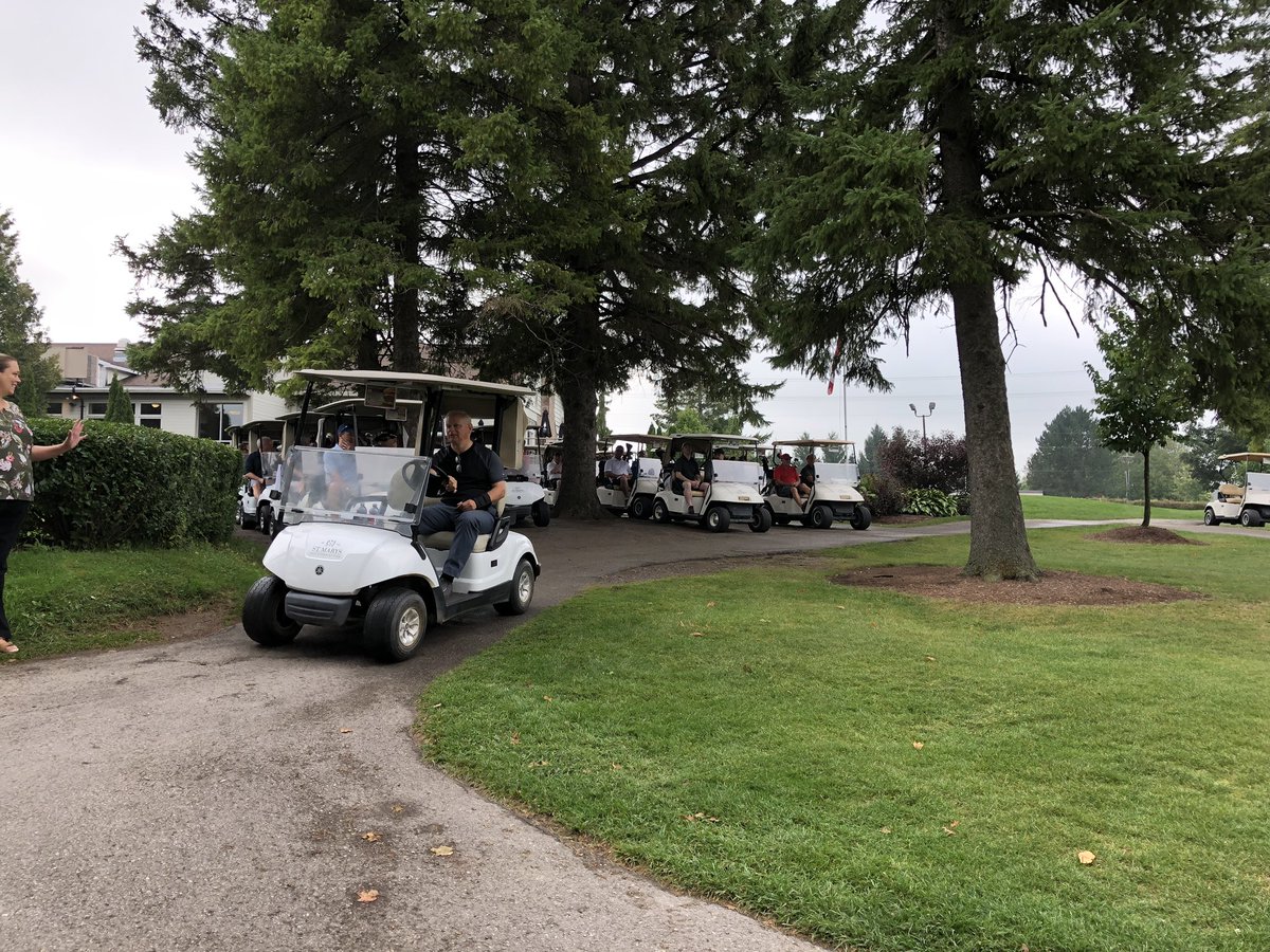nancy_orr's tweet photo. And they’re off!  Looks like another great day for the @stratfordchambr golf tournament @golfstmarys https://t.co/ej2Pxrvl3W