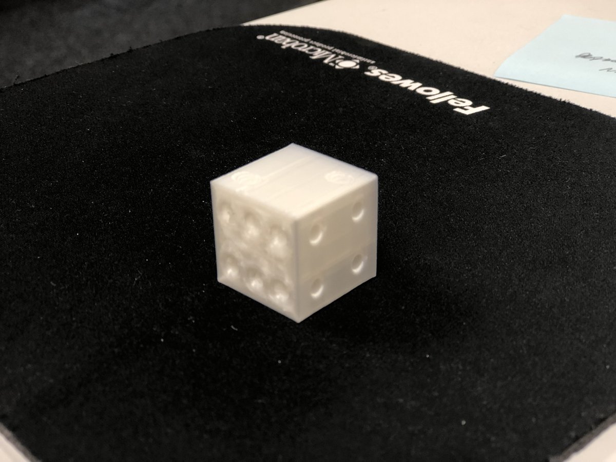 CalebMorgan120's tweet photo. Made my first cube. @HagedornScott @t3chl0gic @SabinePassISD @Creality3D @AutodeskEDU #3Dprinting https://t.co/rpohEvyxaH