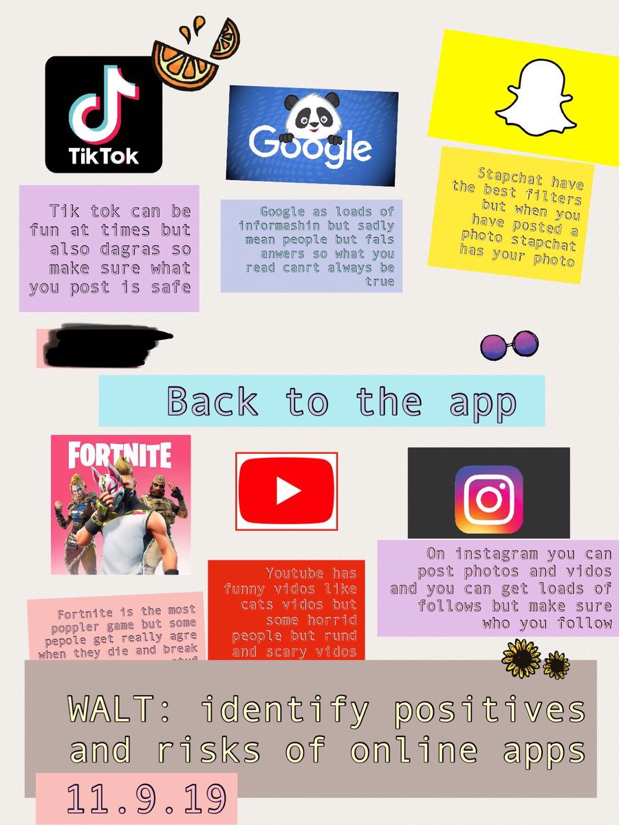 ArchesComputing's tweet photo. I love these #esafety posters inspired by #BackToTheApp @altrudrama #year6 @ArchesSchool Well done JW, AP, GD, SM 😊 https://t.co/BGV4hqumdO