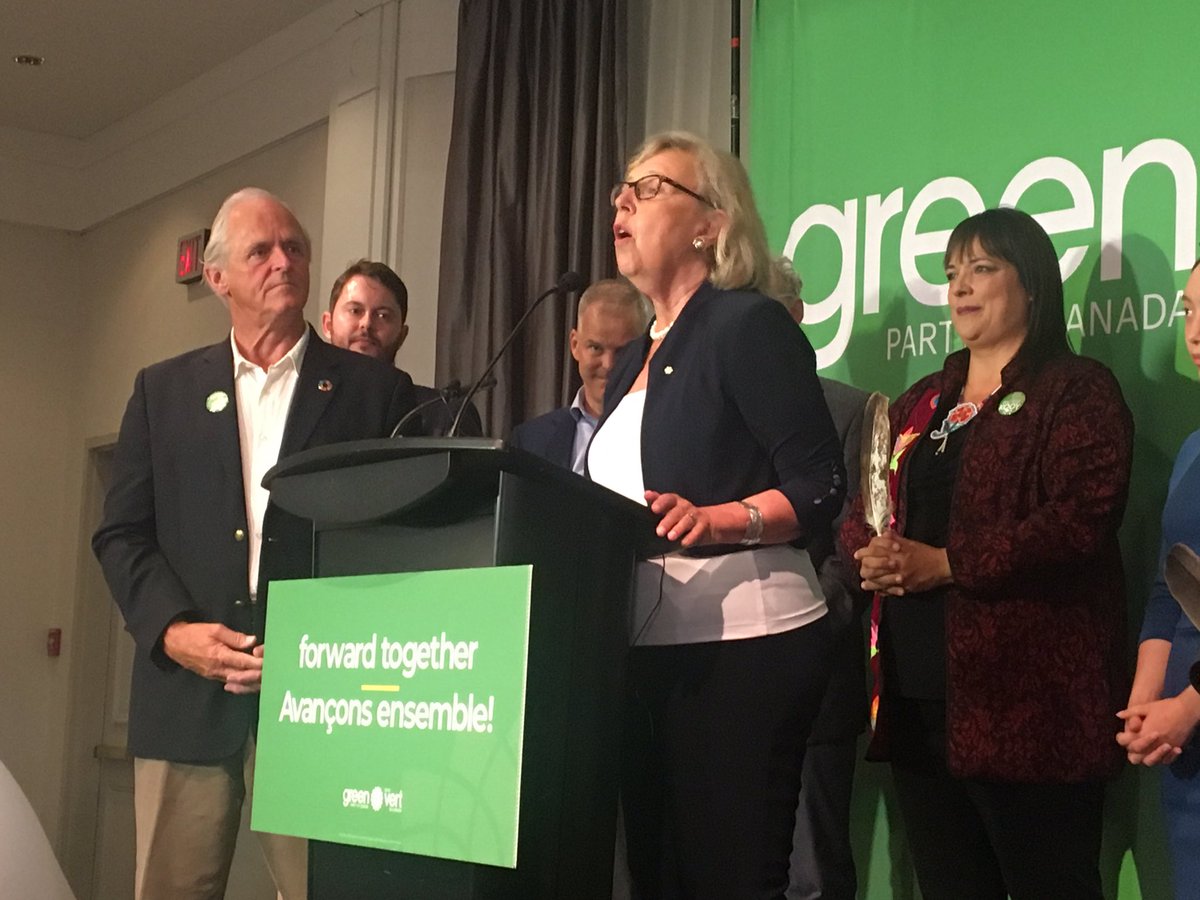 richardzussman's tweet photo. Elizabeth May: “This is the most important election in Canadian history.” May says this is time for people to vote for what they believe. #elxn2019 https://t.co/pulRbYQOm3