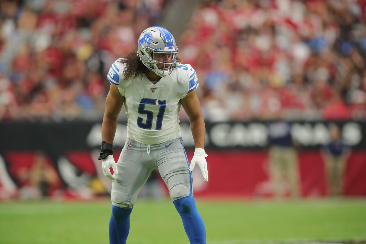 #Lions rookie LB @tavai31 notched 1.0 sack in his @NFL debut. He is the only rookie LB with a full sack this season, and 1-of-3 rookies to have a full sack in 2019. The last time a @Lions LB had a full sack in his NFL debut was LB Thomas Boyd on Oct. 11, 1987. #OnePride