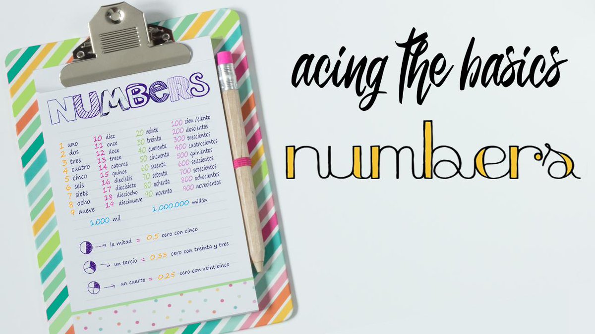 SpanishChallenx's tweet image. 💫Preparing for your #SpanishLC exam for #LeavingCert2020? Why not use two minutes to review basic vocabulary with this video 📽️ on Numbers and remember complex numbers like 1,958,870 or 8th? 😎 #AcingTheBasics #JoinTheChallenge #SpanishChallenge
youtube.com/watch?v=R-24Db…