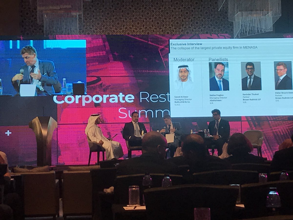 BrownRudnickLLP's tweet photo. Successful day 1 from @CorpRS in Dubai with our partners Didier Bruere-Dawson &amp; Ravinder Thukral as panelists https://t.co/QAX2fG0FgZ  #CorpRestructure19 @meglobaladvisor https://t.co/FiEy27mnnf