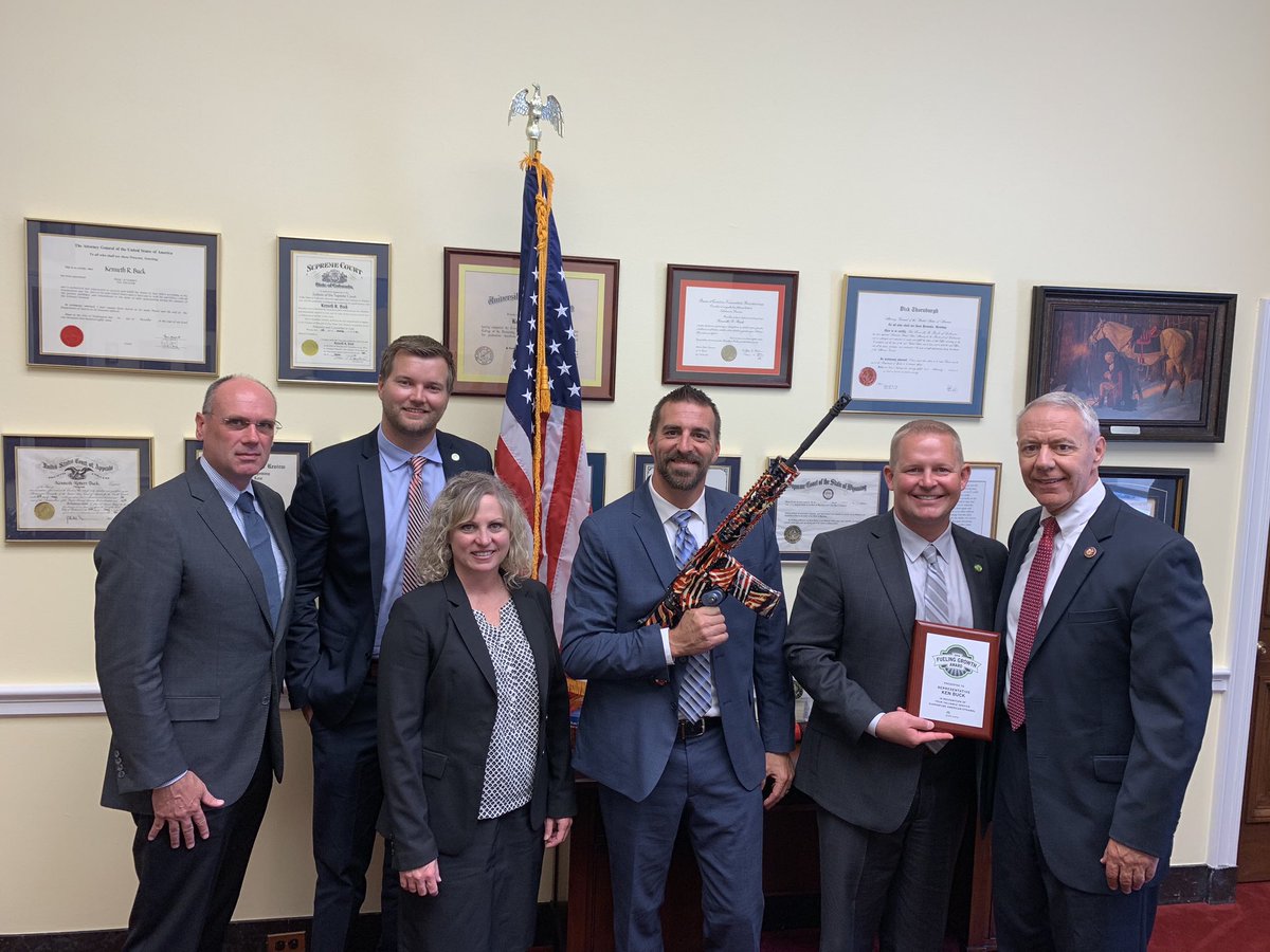Thank you @RepKenBuck for your strong support of #biofuels and receiving our fueling Growth Award #BiofuelsSummit