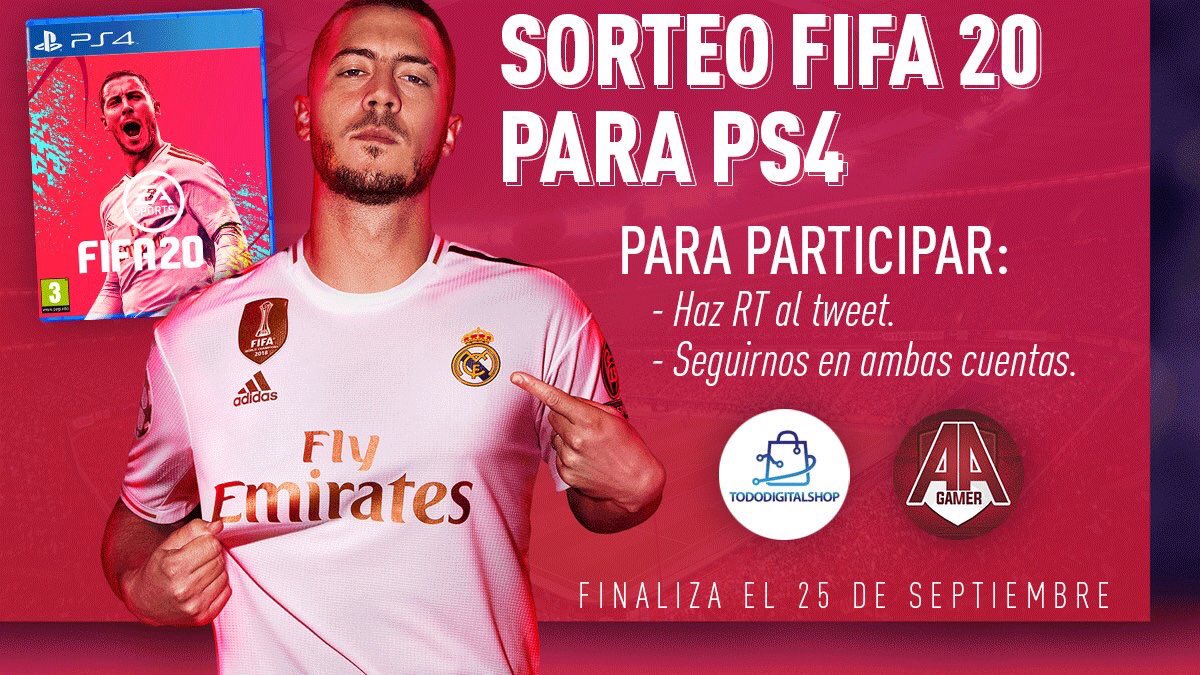 🔥SORTEO BRUTAL🔥

😱1 FIFA 20 (Cualquier plataforma)😱

👇🏻REQUISITOS👇🏻

🔁 RT a este TWEET
✅SEGUIR a <a href="/TodoDigitalShop/">TodoDigitalShop</a>
✅SEGUIR a <a href="/AbuAbuGamer/">ABUABU GAMER</a> 

📅GANADOR 25 SEPTIEMBRE