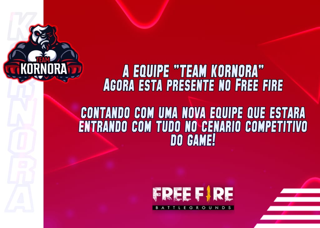 |ANÚNCIO|

Anunciamos com muita alegria que o Team Kornora está agora no Free fire, onde vamos lutar para conseguir várias conquistas...