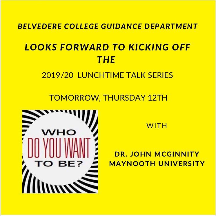 Belvoguidance's tweet image. Grab a sandwich and join us tomorrow lunchtime!! @Belvederecolleg @gomaynooth @Instgc @CareersPortal @MU_MAP @MaynoothUni  #hungryforknowledge #lunchtimetalks