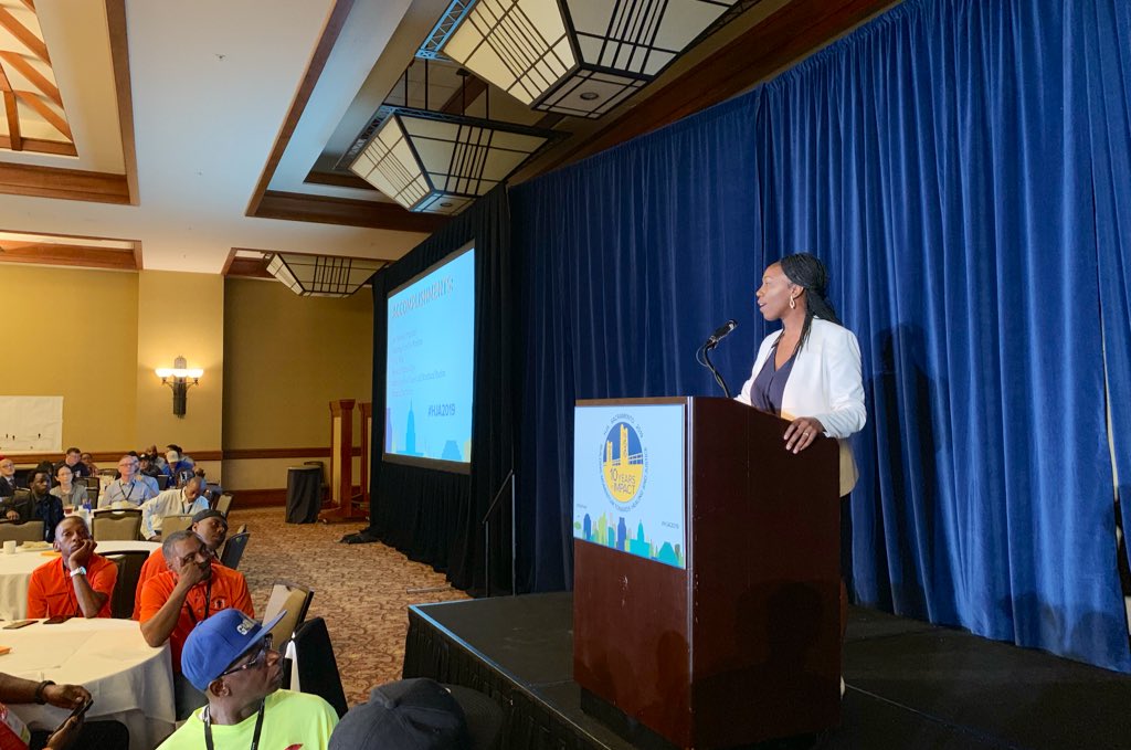TheHAVI's tweet photo. “This community happened because people like you are fiercely passionate about victims of violence receiving care,” says Executive Director @fatimah_loren #HJA2019 https://t.co/jGAEjKIgZR