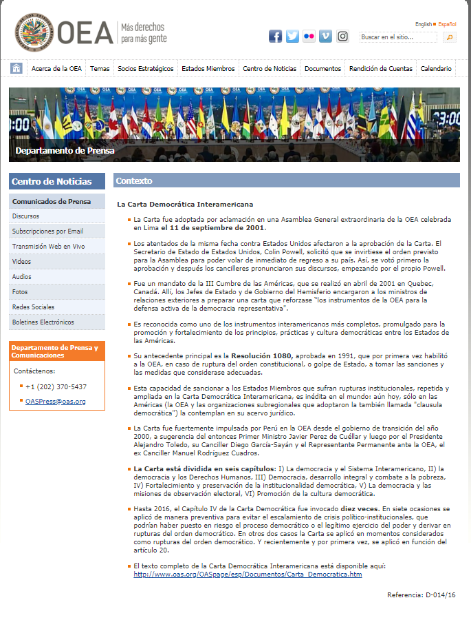mirnayonis's tweet photo. #11Sept #2019 en la #OEA
1. Minuto de silencio por las víctimas
#PrayForBahamas #HurricanDorian
#NeverForget911 por atentados terroristas
2. Agenda ordinaria con temas álgidos #Colombia #Venezuela
3. Aniversario de la firma de la Carta Democrática Interamericana https://t.co/t33fO6zTUk
