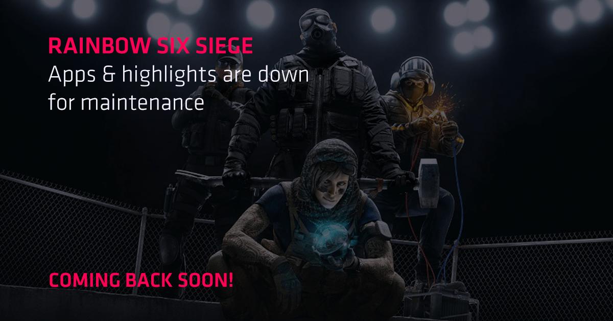 OWsupportclosed's tweet photo. Making adjustments to the last patch on #RainbowSixSiege - Your Game Summary &amp; Apps will be back up soon! https://t.co/emysWXx5Nr