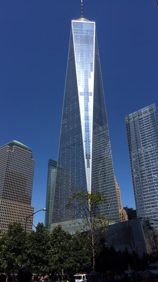 9.11.01  We will always remember! ❤️
(I took this photo in September 2015, it's the new World Trade Center - I still wonder if the cross in the glass is intentional or just the way the sun shined on this particular day?  Either way, its what I remember most about NYC)
