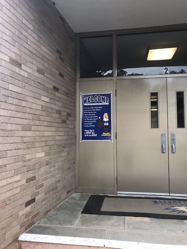 AssumptionFFLD's tweet photo. It's good to be an Eagle!Make sure you check out all our new imagery throughout the school and outside. Our ACS Eagle reinforces proper behavior and nice listening skills for a healthy learning environment. We are Assumption! https://t.co/3QpJwzUfP0