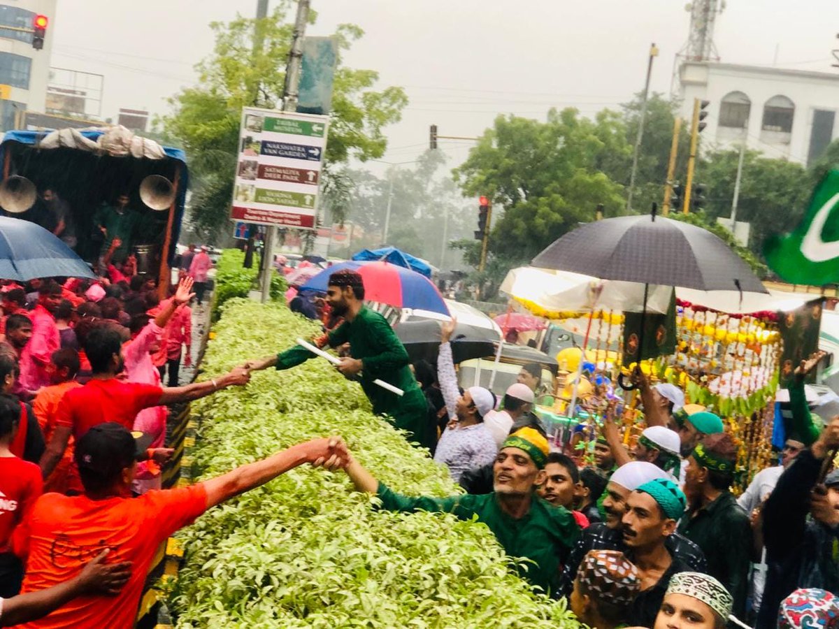 Ganesh Chaturthi &amp; Muharram possessions crossing each other. I think this is the idea of India.