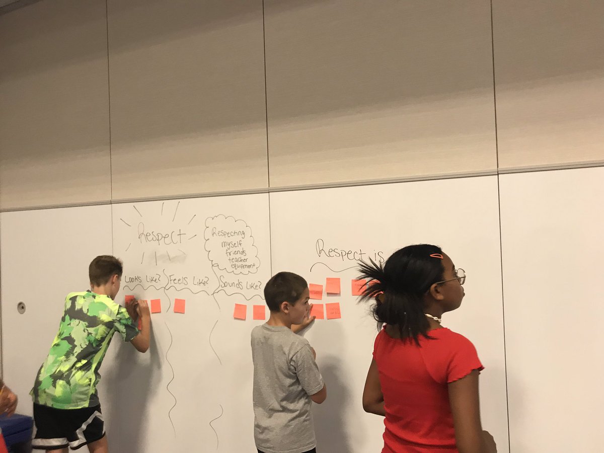 MsHubbard_PE's tweet photo. Analyzing how to be a great classmate in PE! Our Scotch Scottie’s doing a great job collaborating during our gallery walk today! #WB2020 #Scotch2020 #OnlyWB #FireUpForPhysEd https://t.co/qWkcDbzreP
