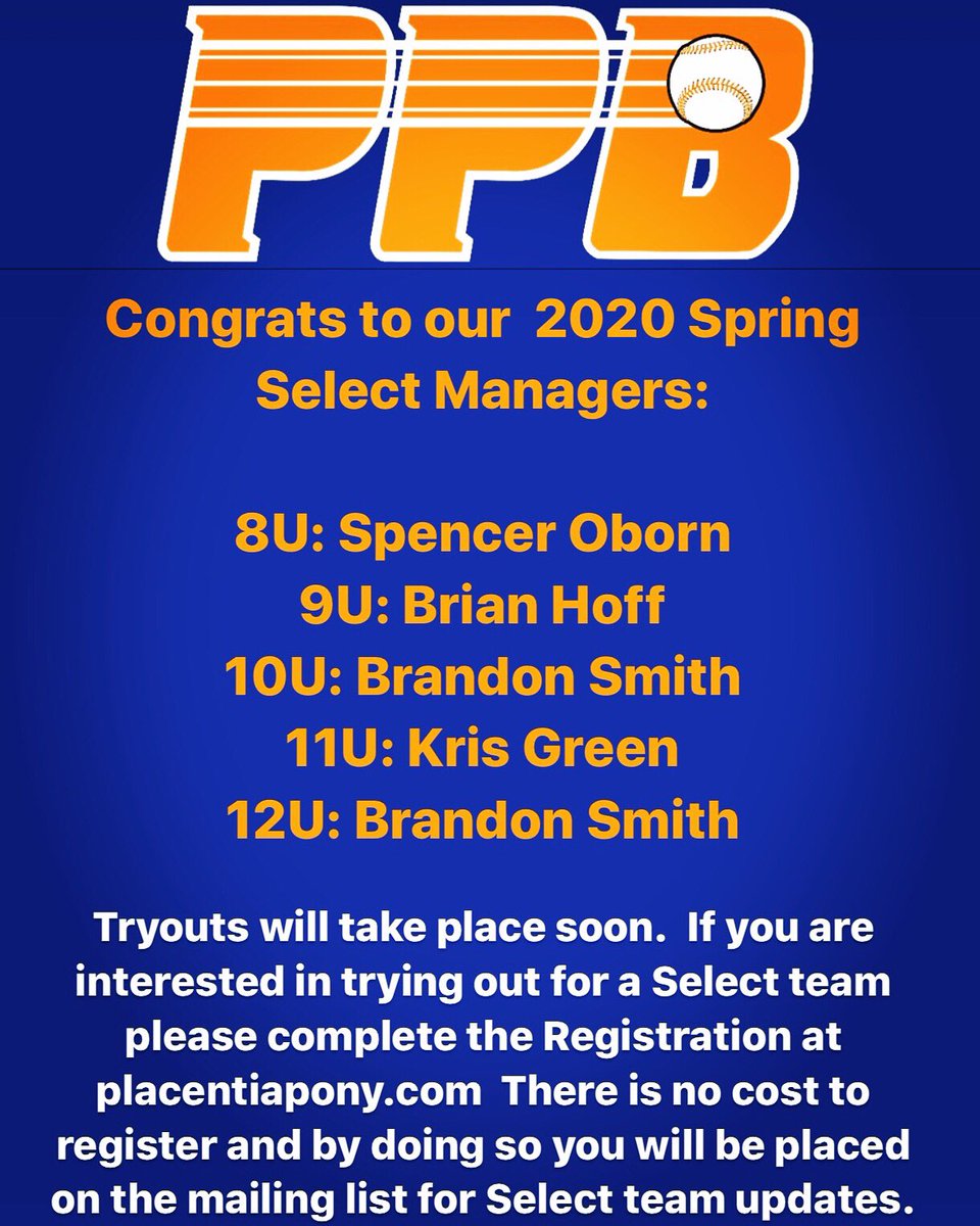 PlacentiaPony's tweet photo. Want to play for some of the best managers in the area? Come tryout for one of our Select Teams! First step, register at https://t.co/LHpdIMs4yh https://t.co/CU9U3hWC0Z