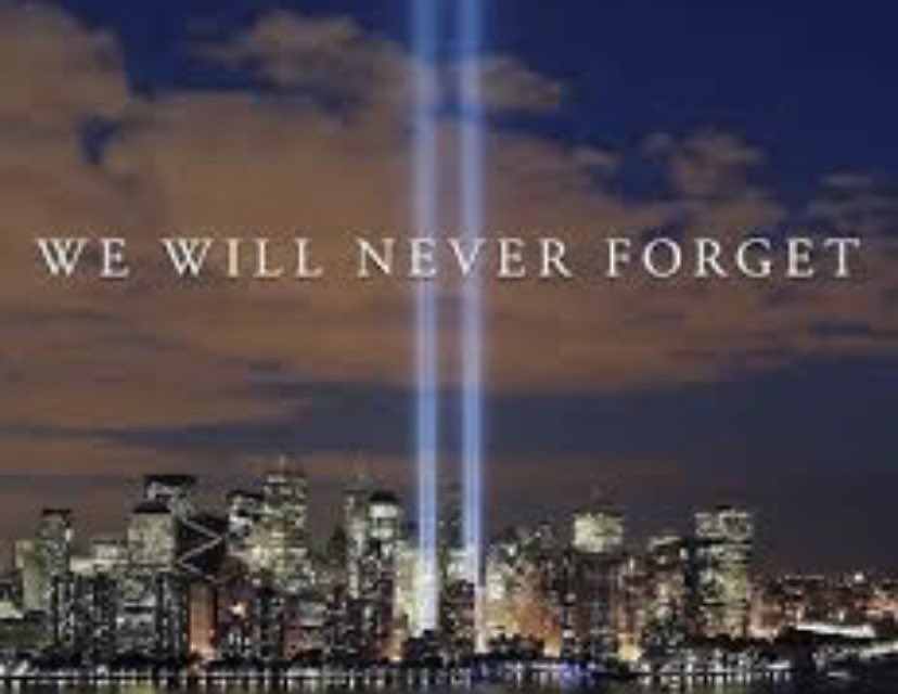 We will never forgot this day in history. Thank you to everyone who serves our country and everyone who gave their life to help someone else. Remember don’t take any second of life for granted.  #NeverForget #September11 #backtheblue #backthered #usa