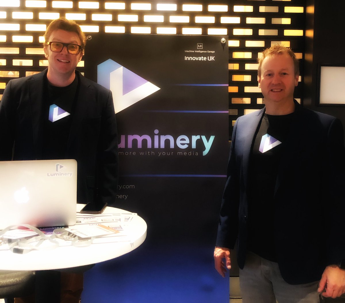 The team were at #vfestox running the @Luminery demo today, in amongst some other really wicked startups. We won the KPMG prize, so it was worth making T-Shirts! Good stuff. Get that metadata flowing. @VenturefestOXON