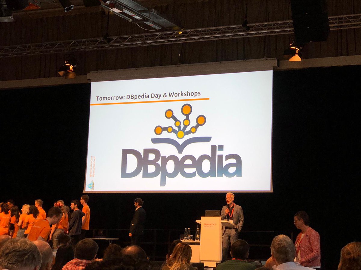 dbpedia's tweet image. What a day at @SemanticsConf!! Closing Session w/ stats &amp;amp; wrap-up. Tomorrow: #DBpediaDay . We are looking forward to meeting you. #Semantics2019 #DBpediaKarlsruhe