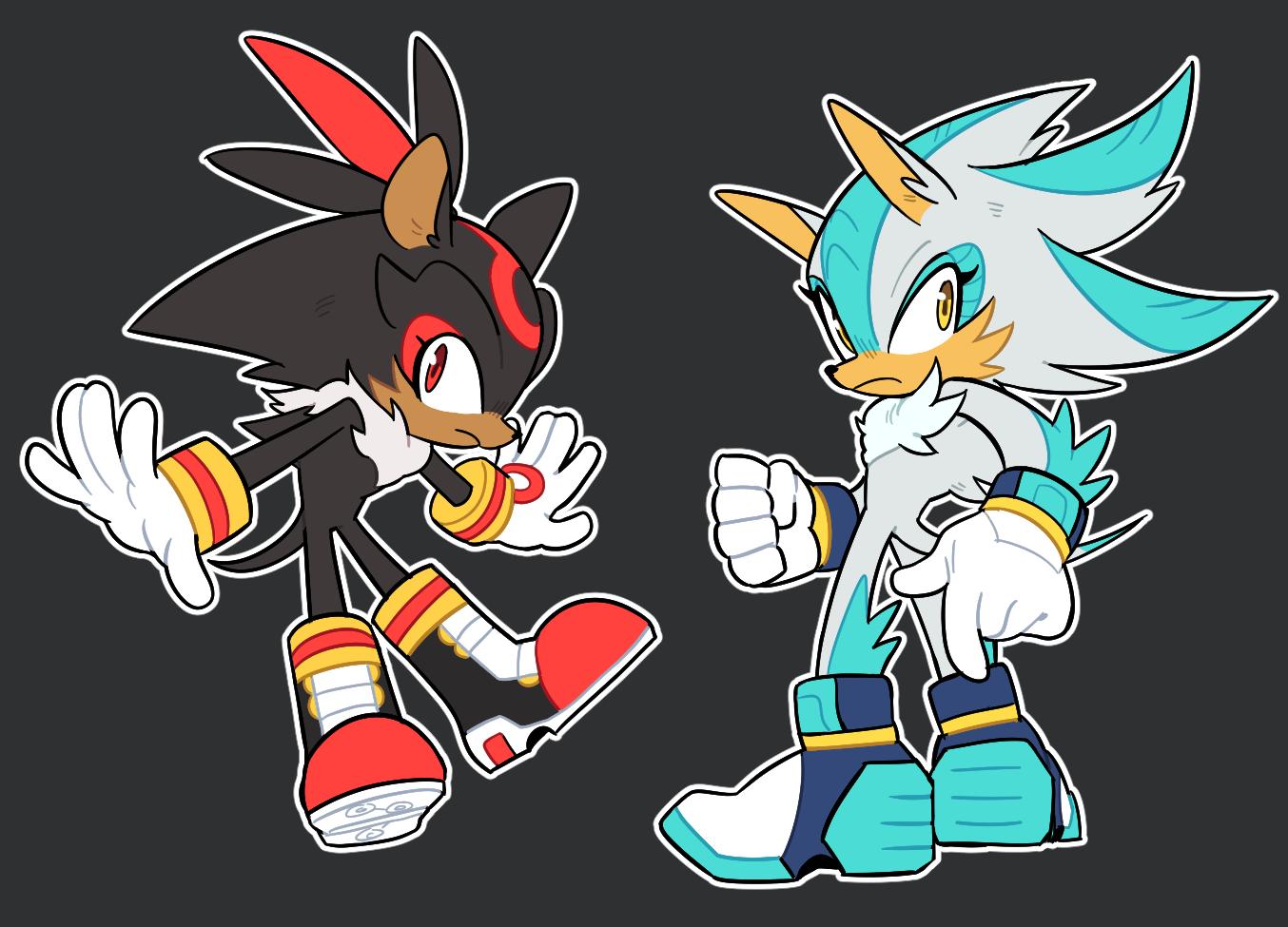 N0thingbutN0nsense on X: Shadow x Silver fusion I scribbled and then paint  filled the colors lol  / X