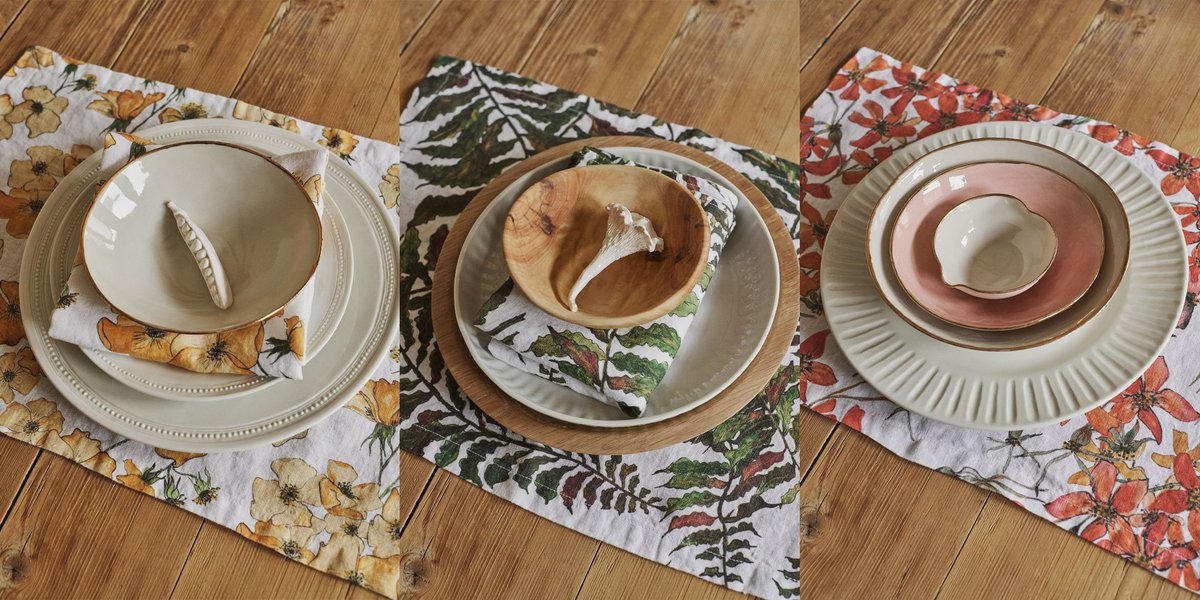 Thyme’s Linen Collection, is printed with the painted botanicals of Thyme’s founder Caryn Hibbert. Explore the range of tablecloths and napkins in The Piggery at Thyme. Online shop coming soon