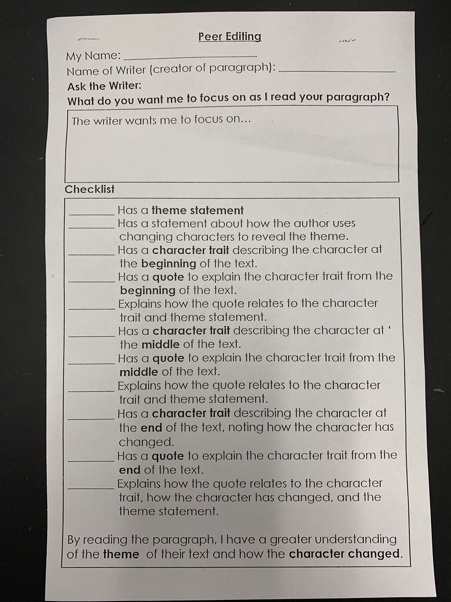 ddbabb1's tweet photo. Guided peer editing discussions using a checklist. https://t.co/paZLqchxT2