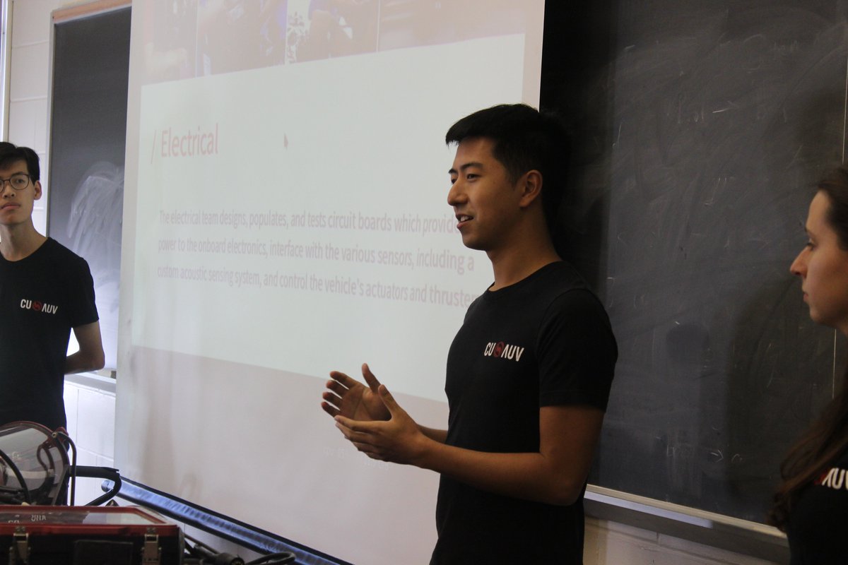 CUAUV's tweet photo. Thank you so much to everyone who came out to our info session MondayWe have one more session on Friday at 5:00pm! Come to Hollister 372 to meet the team, see the subs, and hear about the different opportunities available! Applications are open at https://t.co/rN21XoycU7 https://t.co/2lNTmUm8UH