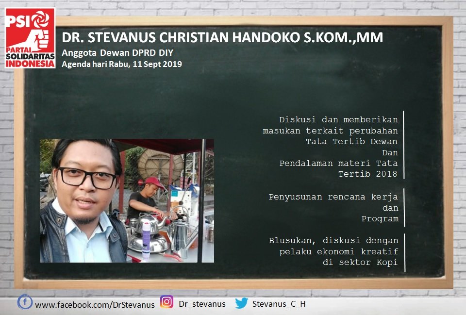 Stevanus_C_H's tweet photo. Penasaran dengan yang dikerjakan Bro Steve ?

#LaporKerja
#Dr_Stevanus #DIY #Jogja #JogjaIstimewa
#AkuPSI #DPRD_DIY https://t.co/Gilc3ojnQD