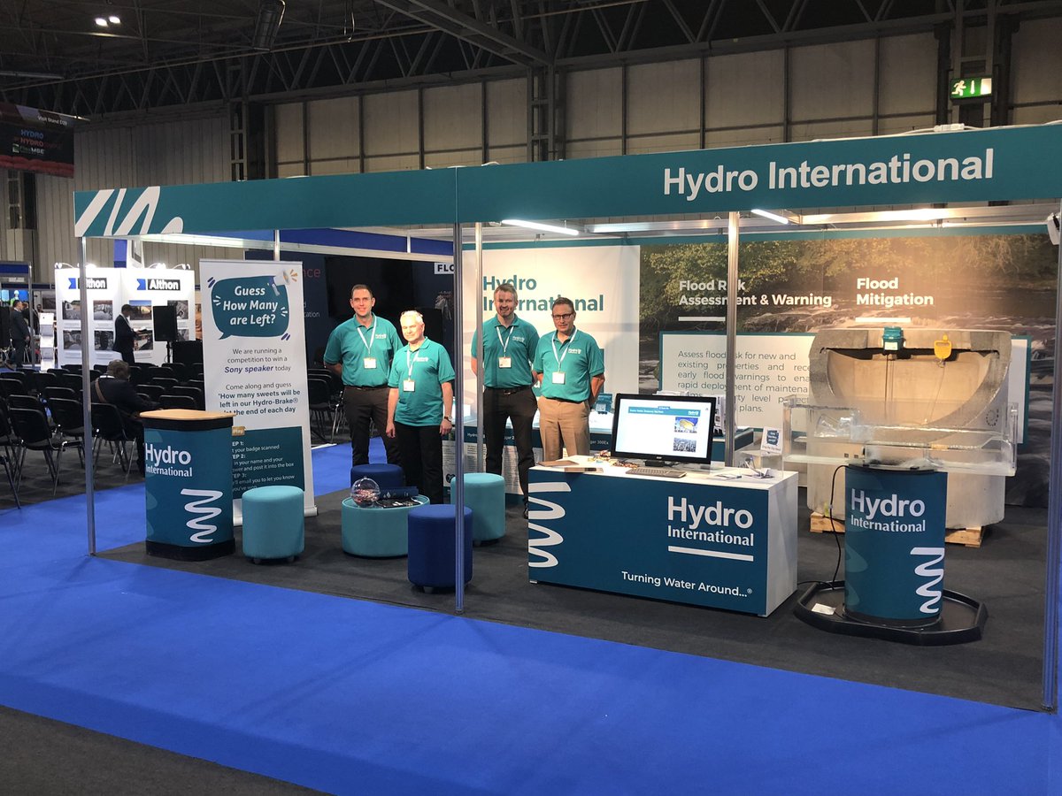 A really productive day @floodexpo with our team of Hydrometry and Stormwater experts, talking to visitors about all things #flood related. We are looking forward to meeting more #floodaware visitors to  our stand D46 #floodengexperts