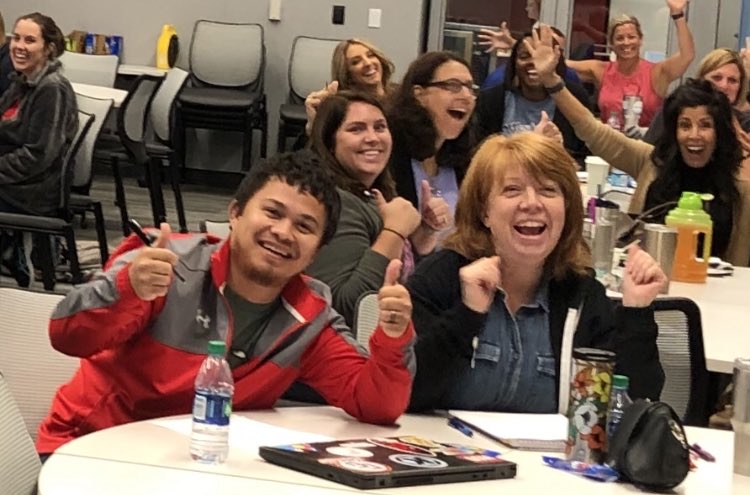 gregtangmath's tweet photo. This is my public apology to the middle school teacher in red. I “read” faces during my workshop to see if I’m going too fast, too slow and if people are following me. I told everyone I couldn’t read him because he doesn’t have an expressive face. Boy was I wrong! #WhatAGreatDay https://t.co/ND1L1qLCN8