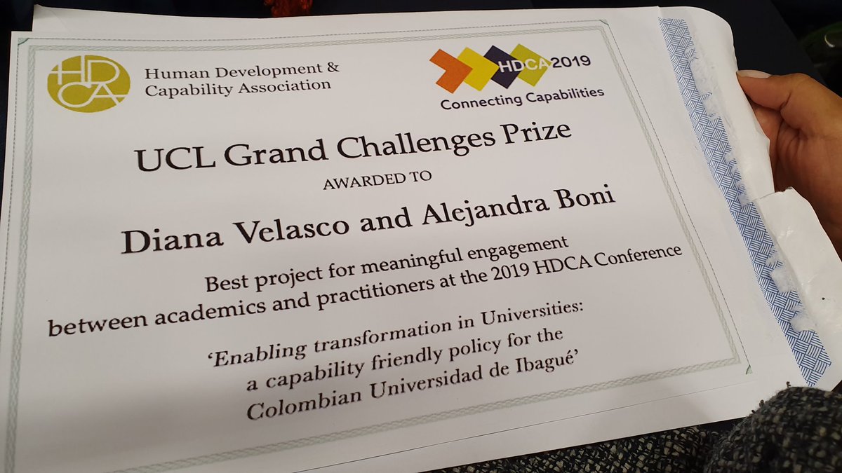 SandraBoni4's tweet photo. Many many  thanks @ucl @IOE_London and @CapabilityApp @CA_in_practice for recognizing the #capability friendly policy of @unibagueoficial as a meaningful engagment between #theory and #Practice thanks @dvelasco82 and colleagues for accepting the #challenge https://t.co/ecfv4cmULD