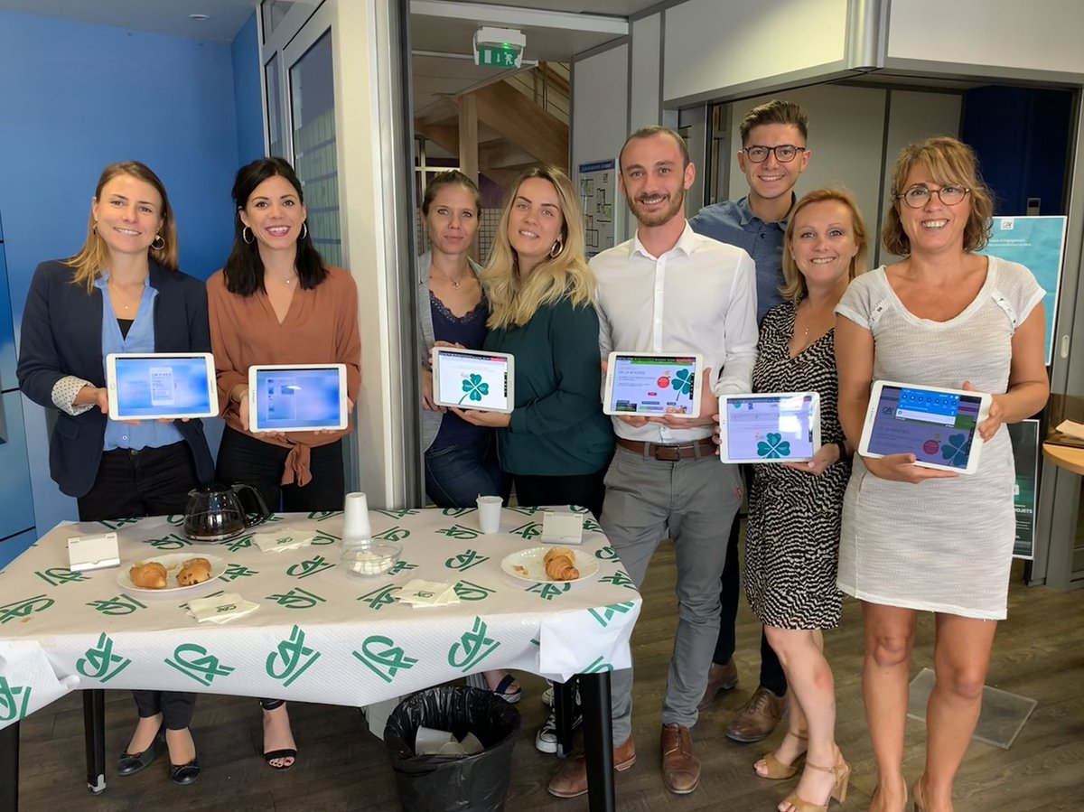 Ce matin c’était #Digicafé et #Grandjeudelarentrée pour l’équipe de Meximieux. Une belle occasion pour #partager avec nos clients des moments 100% humain 100% digital.