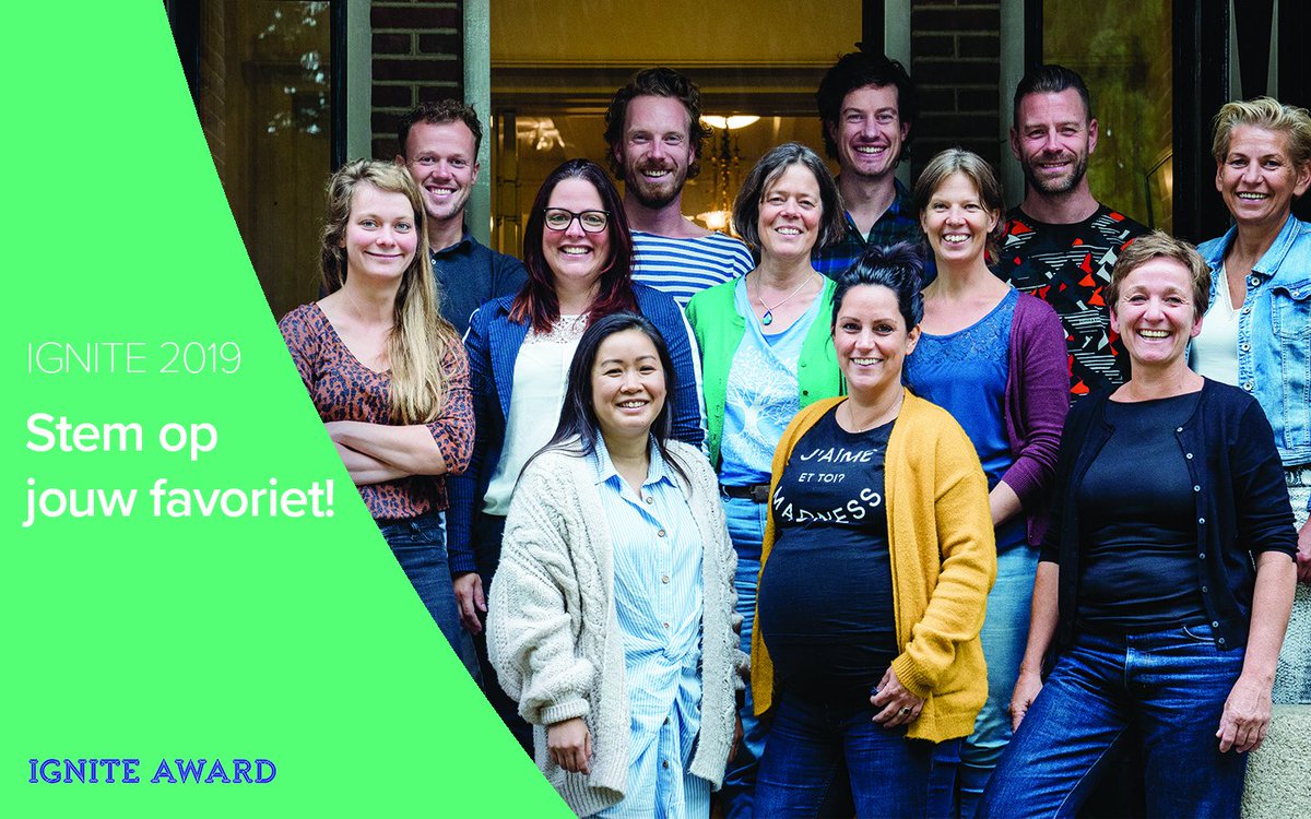 IGNITEAward's tweet photo. Stem op jouw #favoriet!

Het IGNITE Award trainingstraject is officieel begonnen en ook dit jaar reiken we een publieksprijs uit. 

Kijk op: https://t.co/ffygjw5vSR

#sociaalondernemen #SocEnt #IGNITEoostNL #impact #coaching https://t.co/KYKmOSD5gn