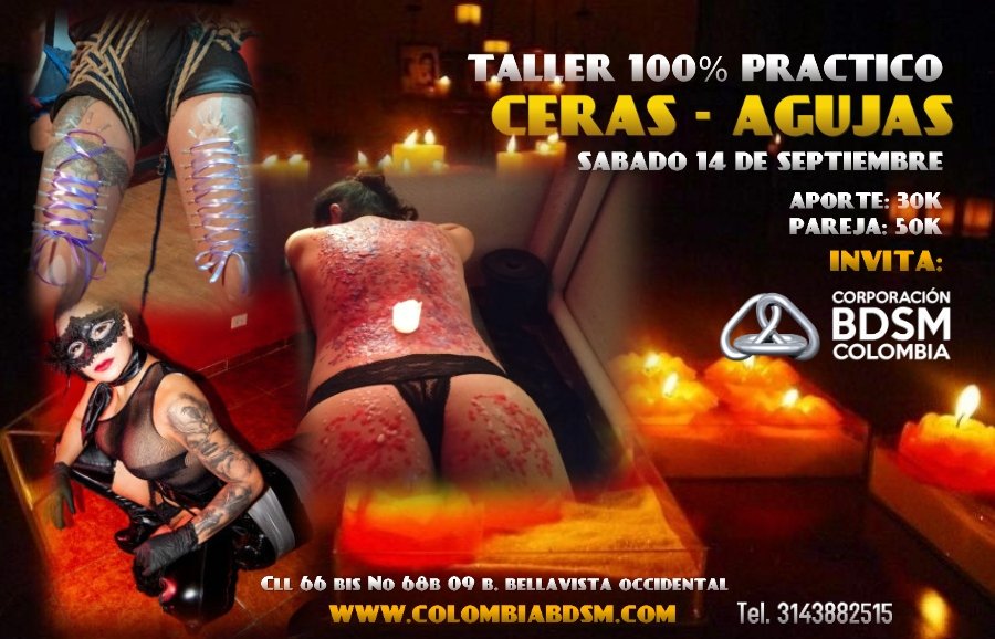 corporacionbdsm's tweet photo. Este fin de semana sábado 14 de sept Munch After Munch Taller de Ceras y Agujas #aprendobdsm #megustaelbdsm #colombiabdsm #bdsmcolombia #BDSM #SSC #MEGUSTAELBDSM #corporacionbdsmcolombia https://t.co/F9apqwy9B8 #MUNCH #AFTERMUNCH #JUEGOSCONCERAS #JUEGOSCONAGUJAS https://t.co/bLskkUZgnv