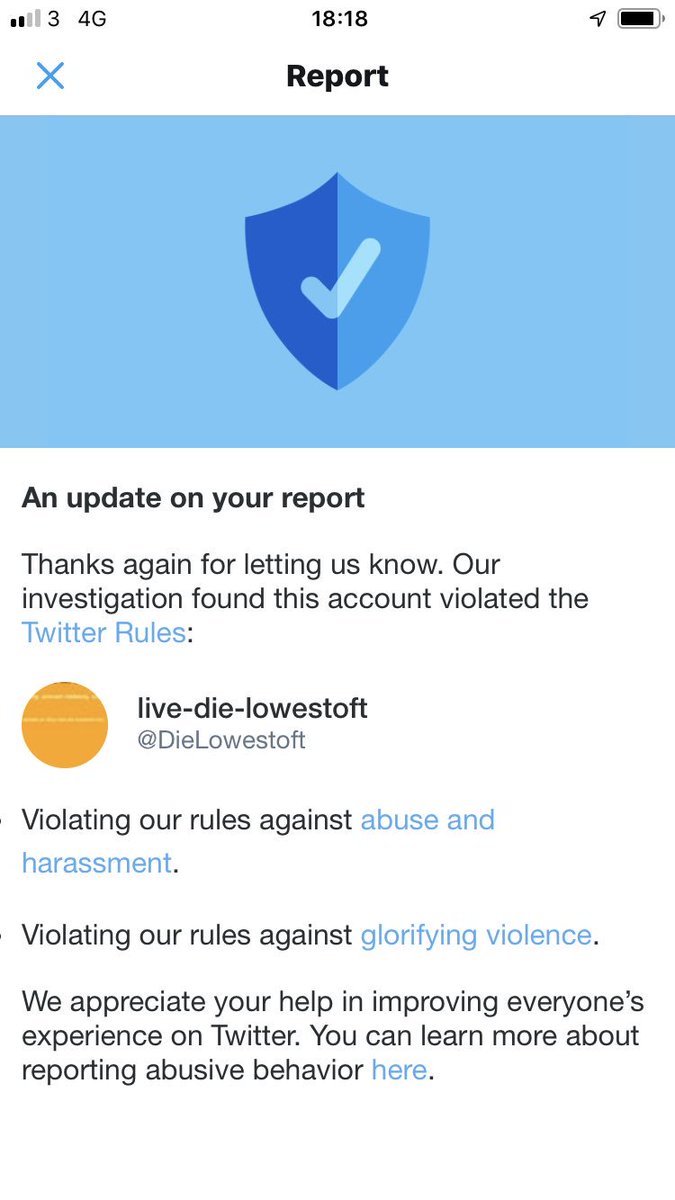 DrLindaDykes's tweet image. So what happens when @Twitter upholds a complaint about an account? This one ⬇️ - who posted some nasty stuff that Twitter obviously agreed “glorified violence” - still appears to be live 🤷🏼‍♂️ #whatisthepoint