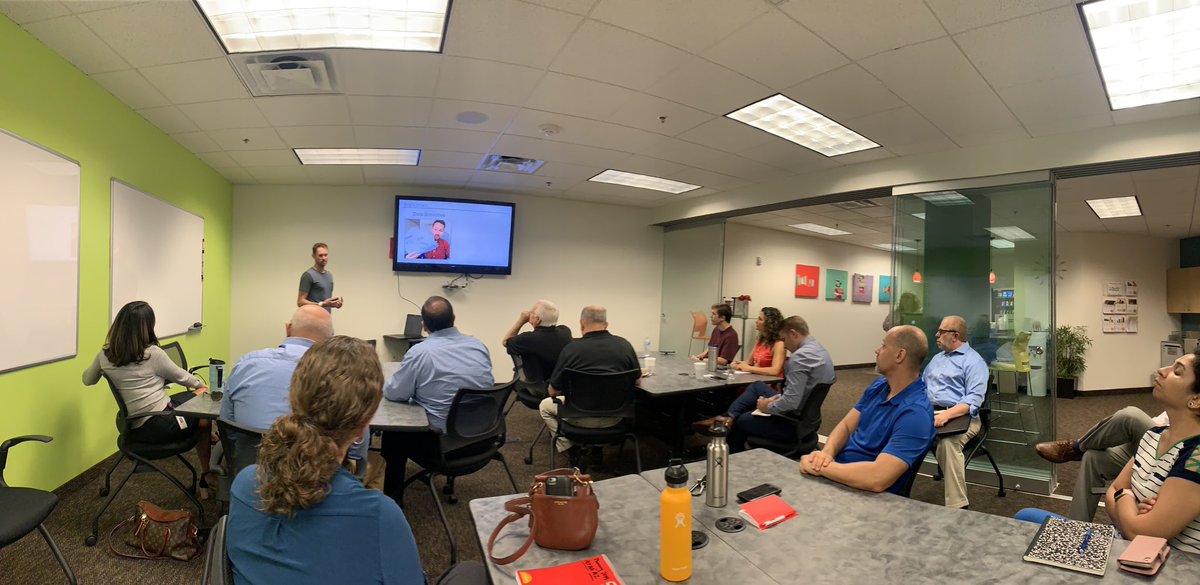 PitchInAZ's tweet photo. It was another wonderful #1MillionCups this Wednesday morning at Office Evolution Peoria hearing from @GrapeID. See you next week! ☕️ #phoenixwestvalley #yesphx #peoriaforward #1MC https://t.co/j7ssc91ZMS