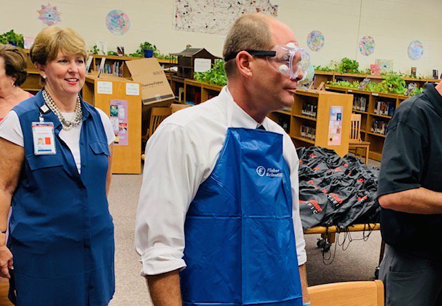 Thank you, ThermoFisher! Today we kicked off the delivery of 1000+ backpacks throughout Pitt County Schools by supplying Wellcome Middle School with over 90 packs filled with essential Science equipment. #PittCSPartners #PCSEverySingleDay <a href="/thermofisher/">Thermo Fisher</a> <a href="/WellcomeMiddle/">Wellcome Middle</a>