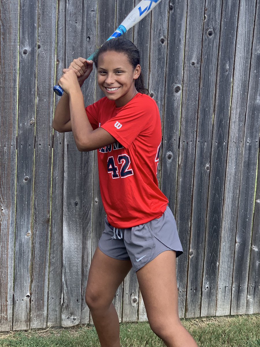 AFblanco's tweet image. Today is a special day for one of #AF14UGoldBlanco’s own!  #42 Myah Gillean, Happy 14th Birthday, hope you’ve had a blessed and amazing day! Dream big, swing big kiddo! #AFsoftball #AmericanFreedomSoftball