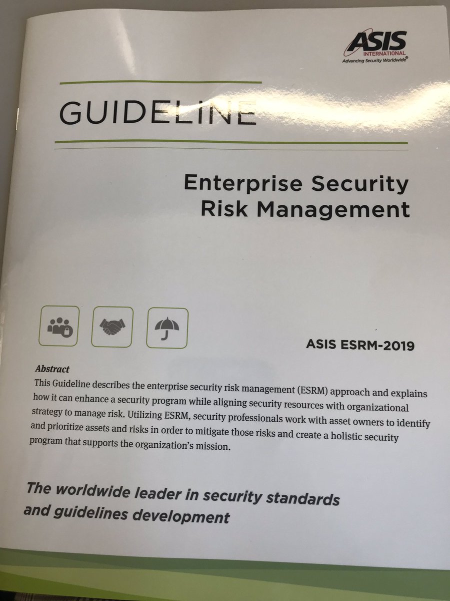 Interesting insights on Enterprise Security Risk Management (ESRM) across diverse sectors at #gsx2019. Key lesson for Chief Security Officers in the Digital Built Environment: there is the need to ensure a continuous intelligence-led SR strategy.
