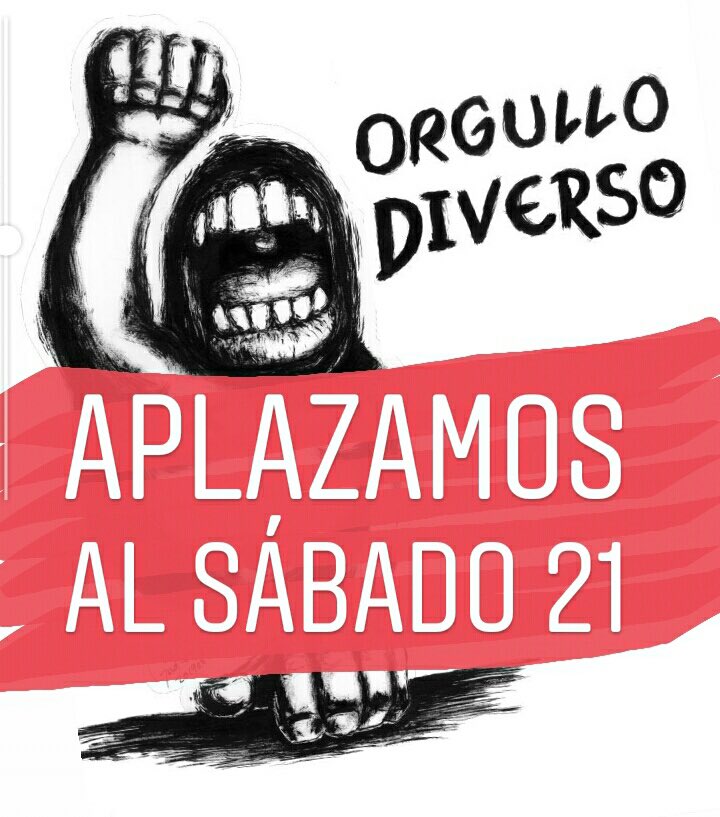 OrgulloDiverso's tweet photo. AVISO: Ante la previsión de lluvias fuertes para el sábado y la dificultad de encontrar un espacio cerrado, accesible y adecuado para celebrar el #OrgulloDiverso; conscientes de la dificultad de llevarlo a cabo en esas condiciones, hemos decidido aplazarlo al sábado 21. ¡Difunde! https://t.co/i9KgzRxLme